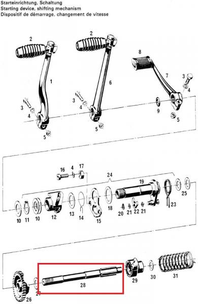 STARTERACHSE SACHS 50S